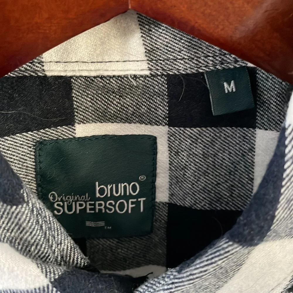 Original Bruno Supersoft Long Sleeve Button Down Checkered Shirt (Size M) - Picture 2 of 2